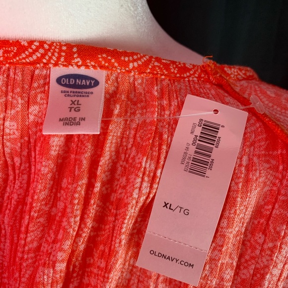 Old Navy orange paisley butterfly sleeve with tags XL - Picture 5 of 6
